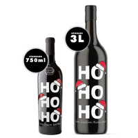 Ho Ho Ho Custom Etched Wine Bottle