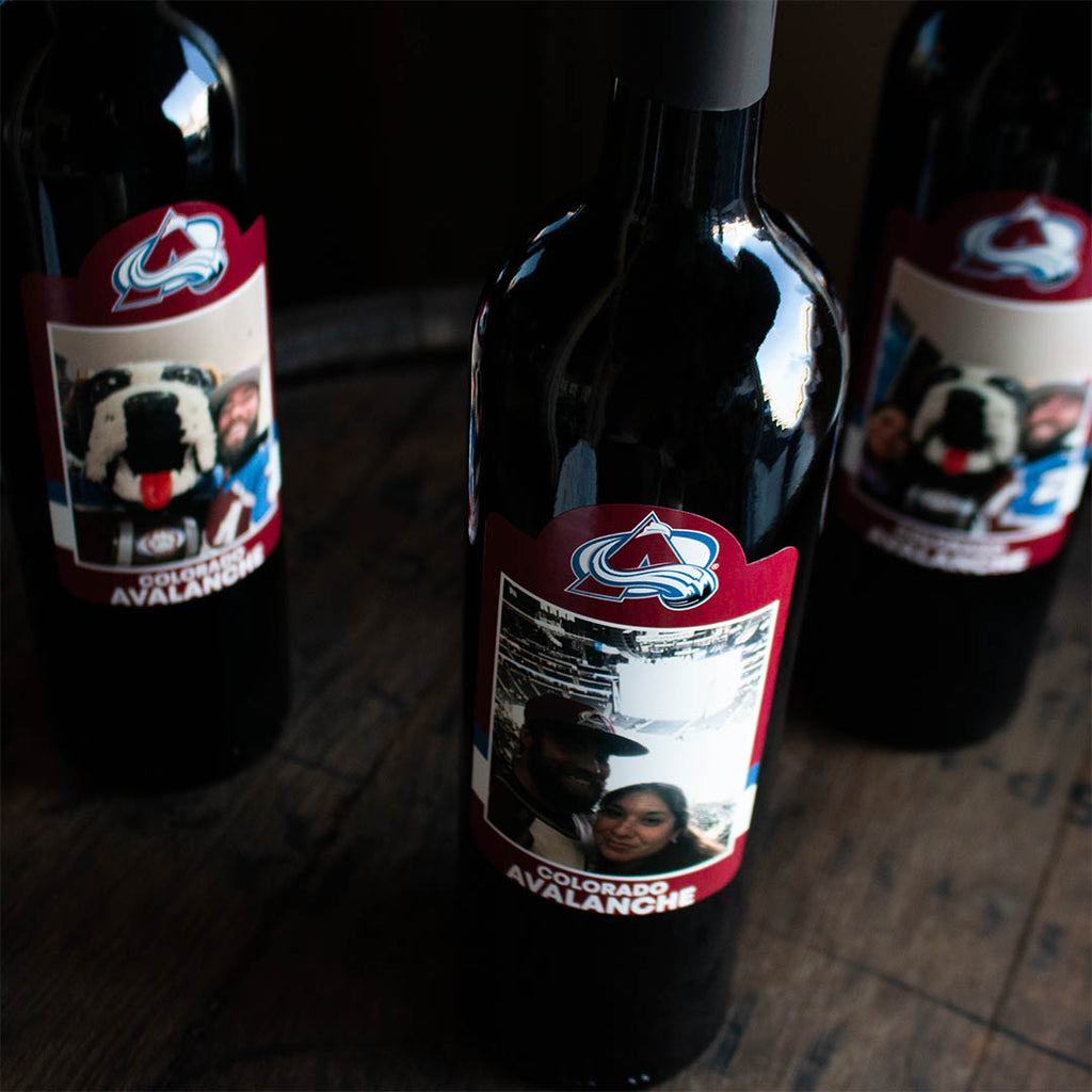 Colorado Avalanche Custom Photo Label Wine