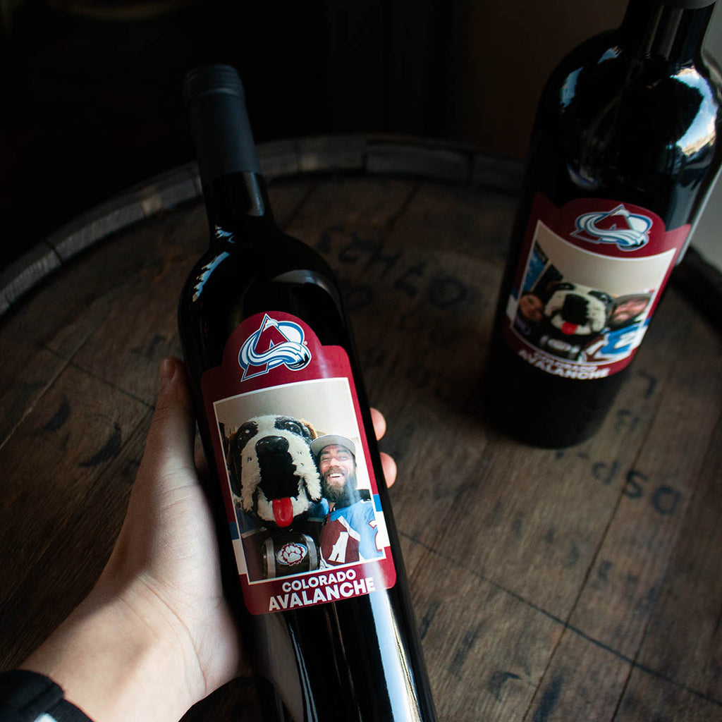 Colorado Avalanche Custom Photo Label Wine