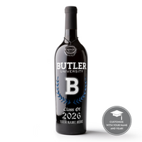 Butler University Custom Alumni Etched Wine