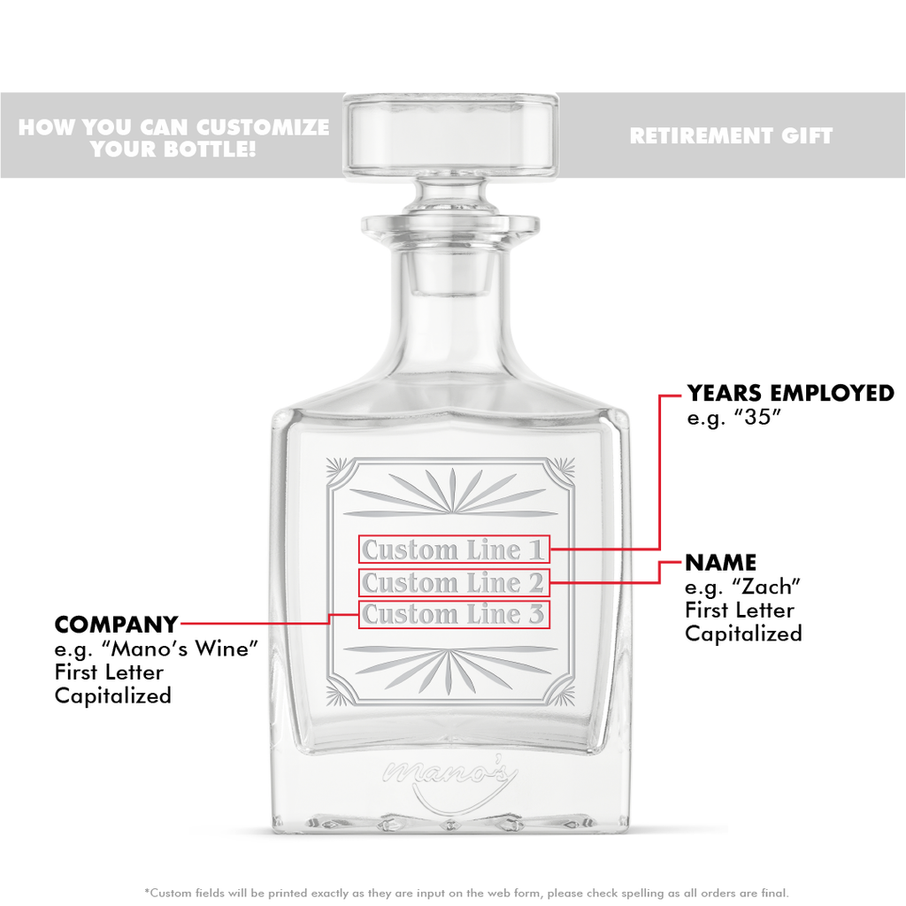 Burst Design Custom Crystal Glass Decanter