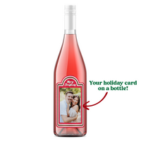 Merry Christmas Photo Label Sweet Rosé