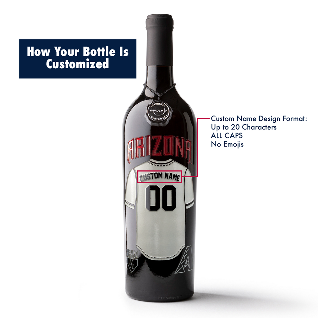 Arizona Diamondbacks Custom Jersey Etched Wine
