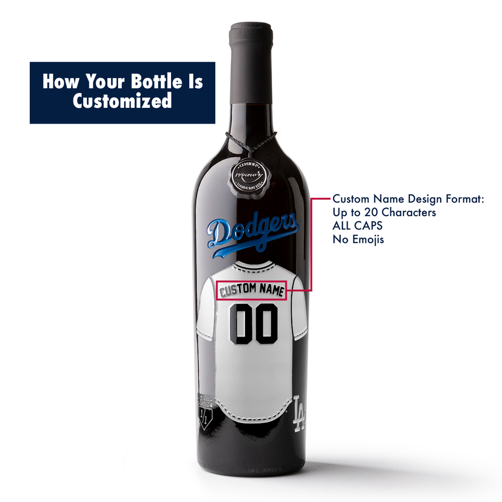 Los Angeles Dodgers Custom Jersey Etched Wine