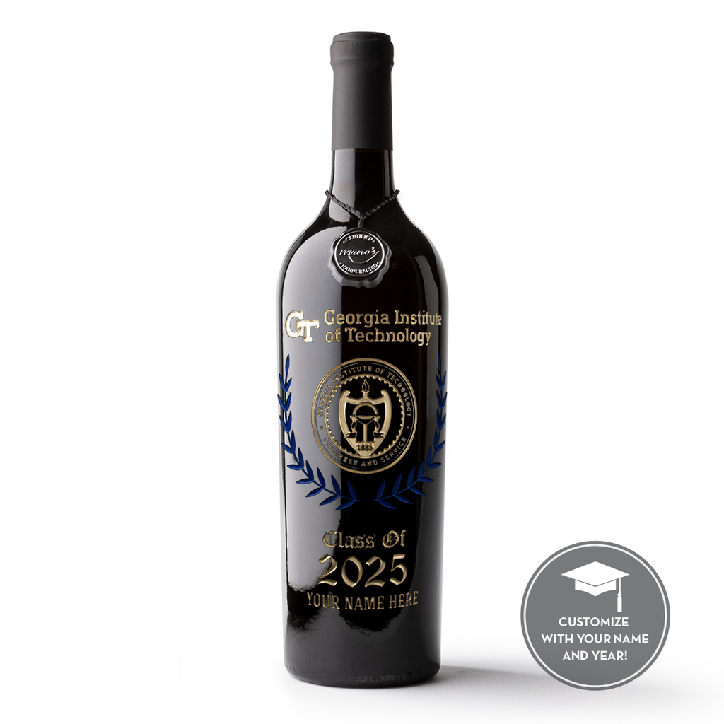 Georgia Tech Custom Alumni Etched Wine