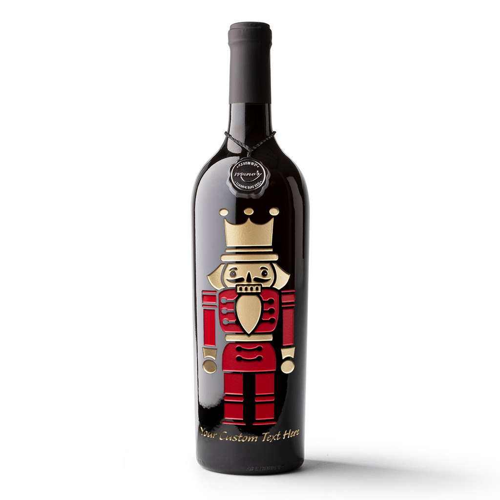 Nutcracker Custom Etched Wine Bottle