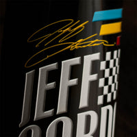 #24 Jeff Gordon Race Stripes Etched Wine Bottle