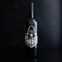 Purdue University Alternative Logo Etched Wine