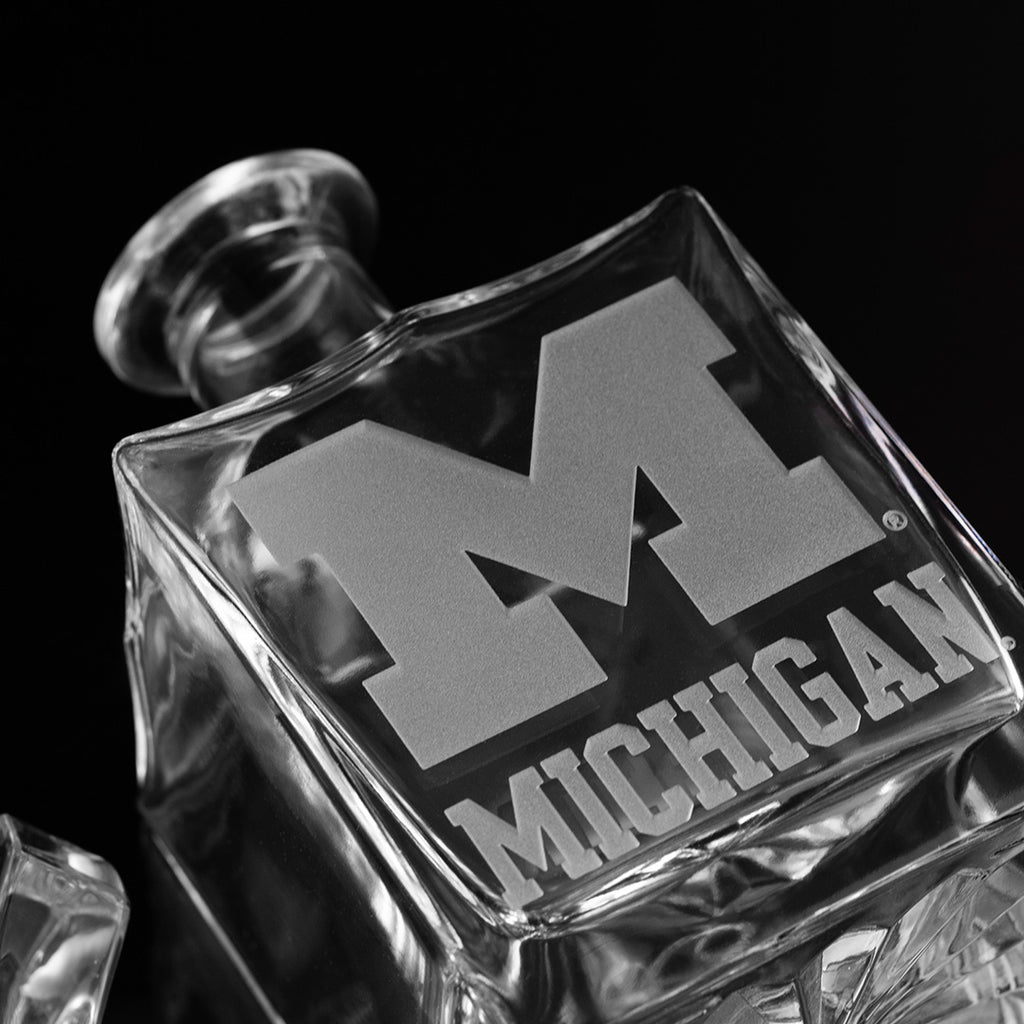 University of Michigan Logo Decanter
