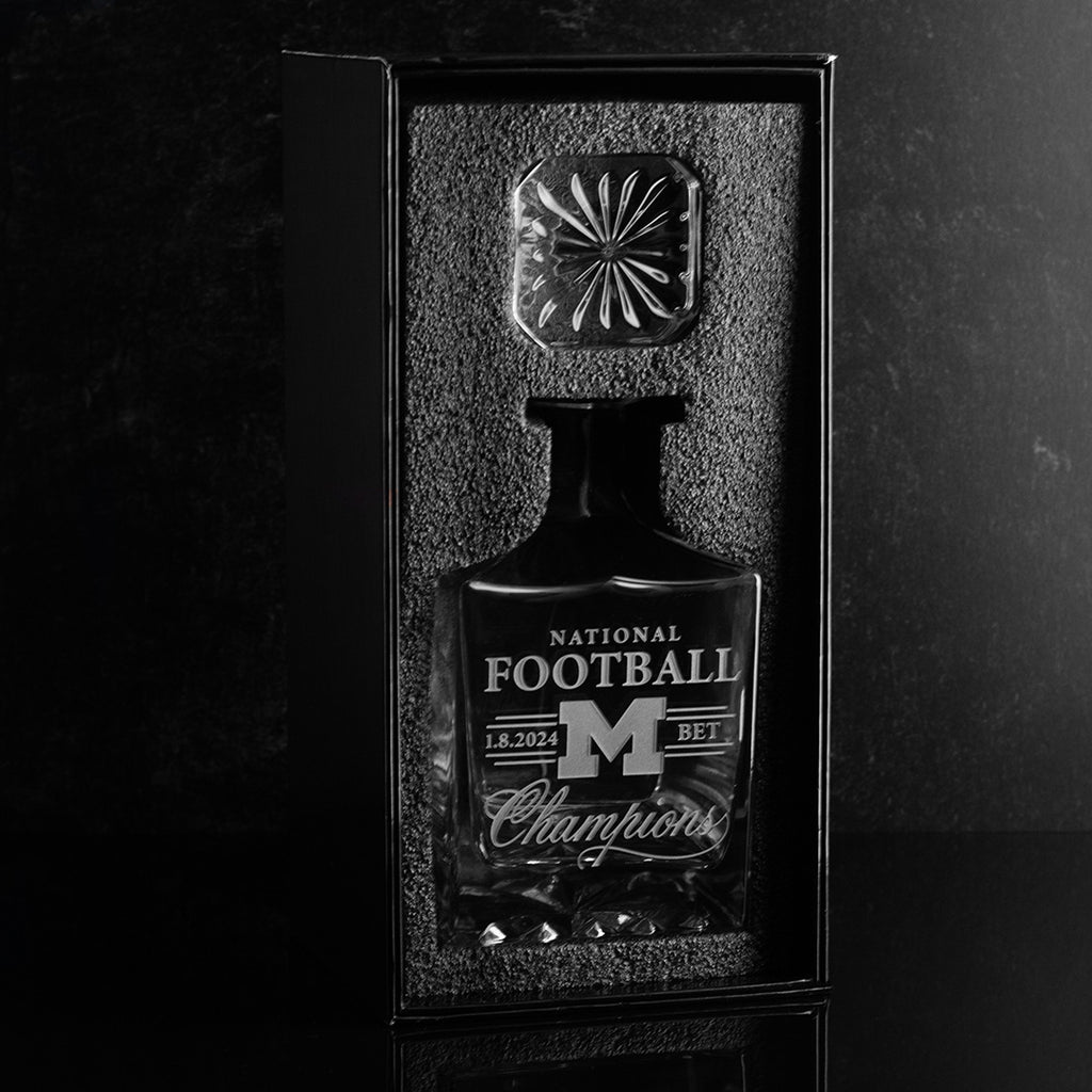 University of Michigan Football National Champions Decanter
