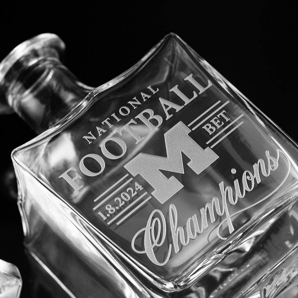 University of Michigan Football National Champions Decanter