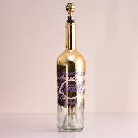 Los Angeles Lakers Gold Drip Display Bottle and Basketball Topper