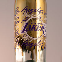 Los Angeles Lakers Gold Drip Display Bottle and Basketball Topper