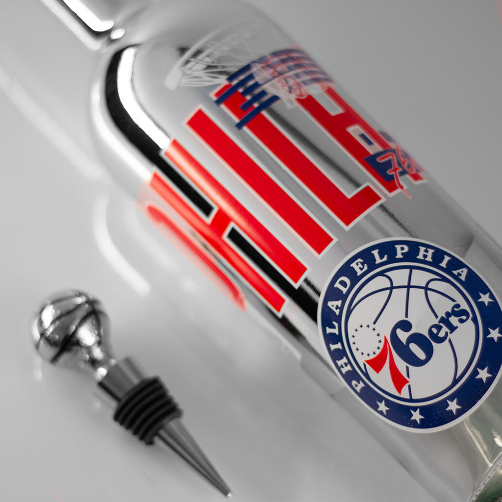 Philadelphia 76ers Specialty Metallic Display Bottle and Basketball Topper