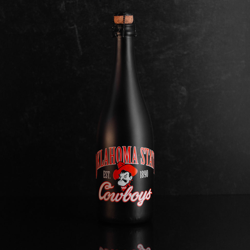 Oklahoma State University Cowboys Matte Black Bubbly
