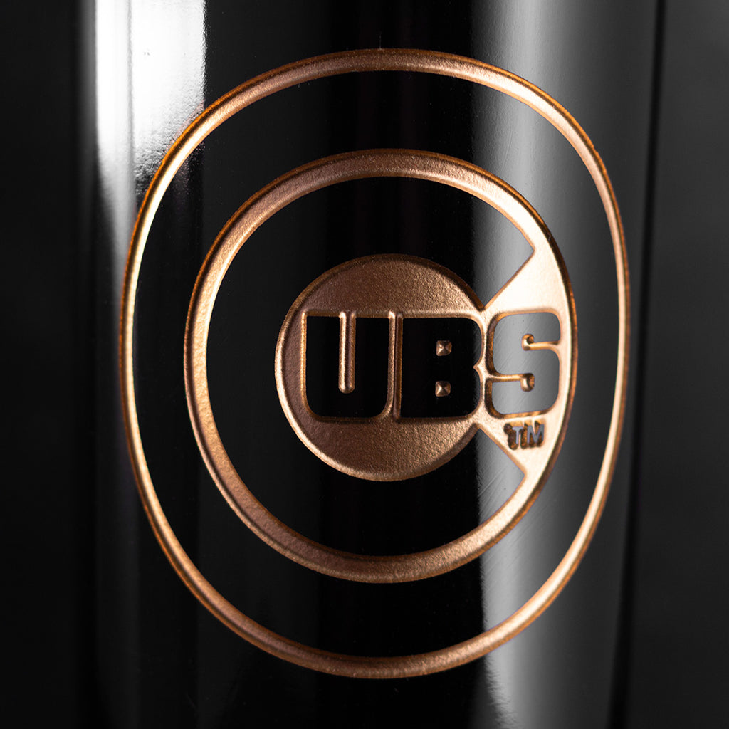 Chicago Cubs Gold Reserve Etched Wine Bottle