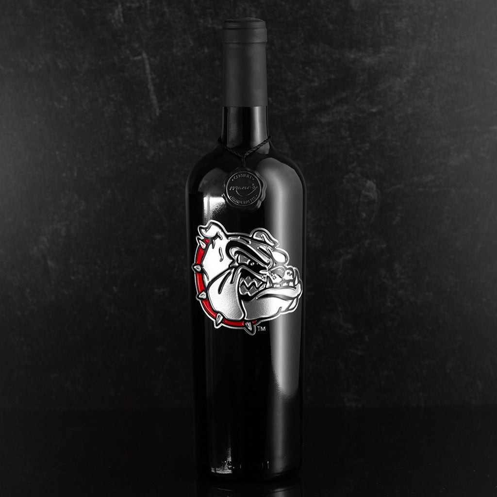 Gonzaga Bulldogs Etched Wine