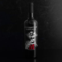 University of Maryland Logo Etched Wine