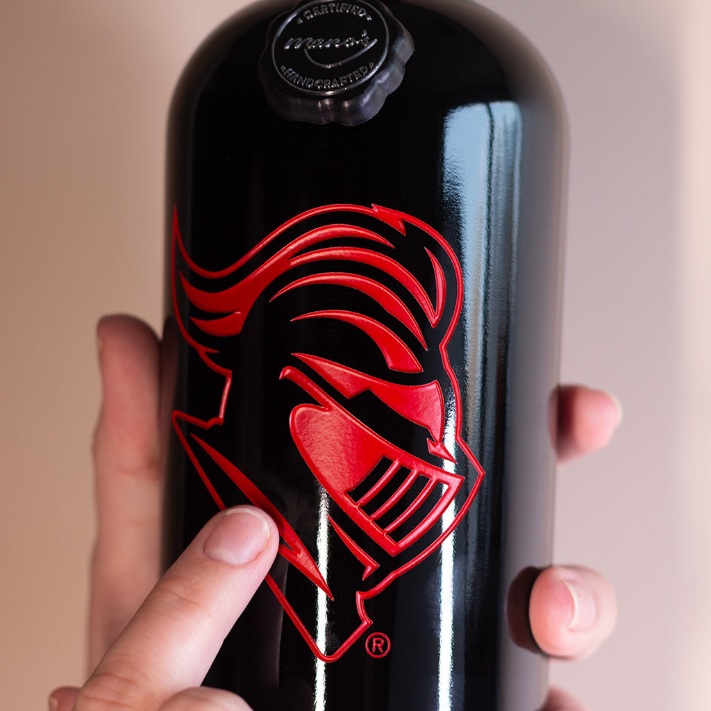 Rutgers University Scarlet Knight Etched Wine