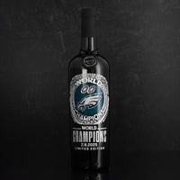 Eagles 2024 World Champions Ring Etched Wine