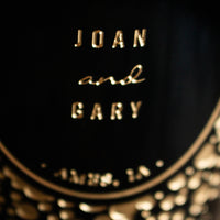 Celebration Circle Frame Custom Etched Wine Bottle