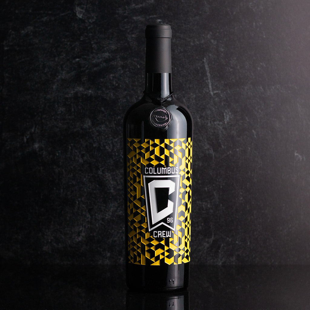 Columbus Crew Pattern Etched Wine