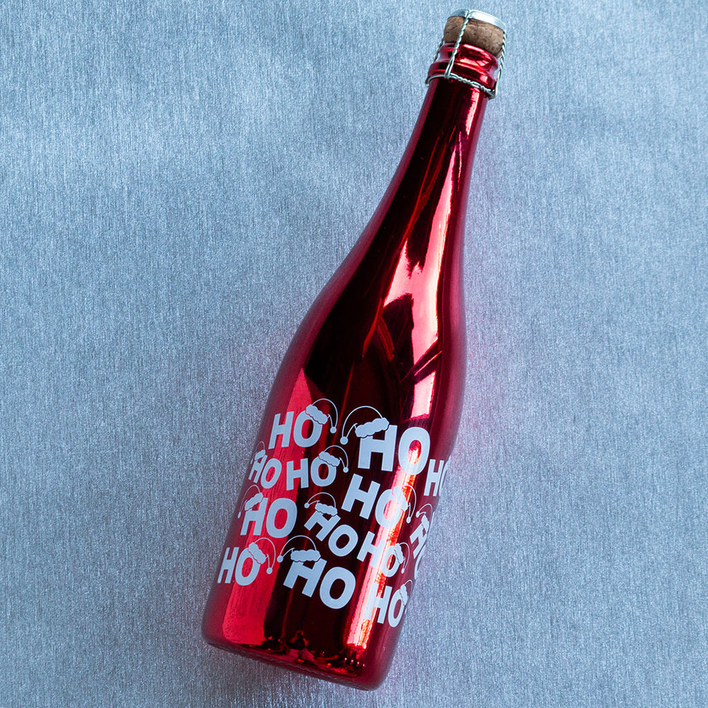 Ho Ho Ho Metallic Red Bubbly