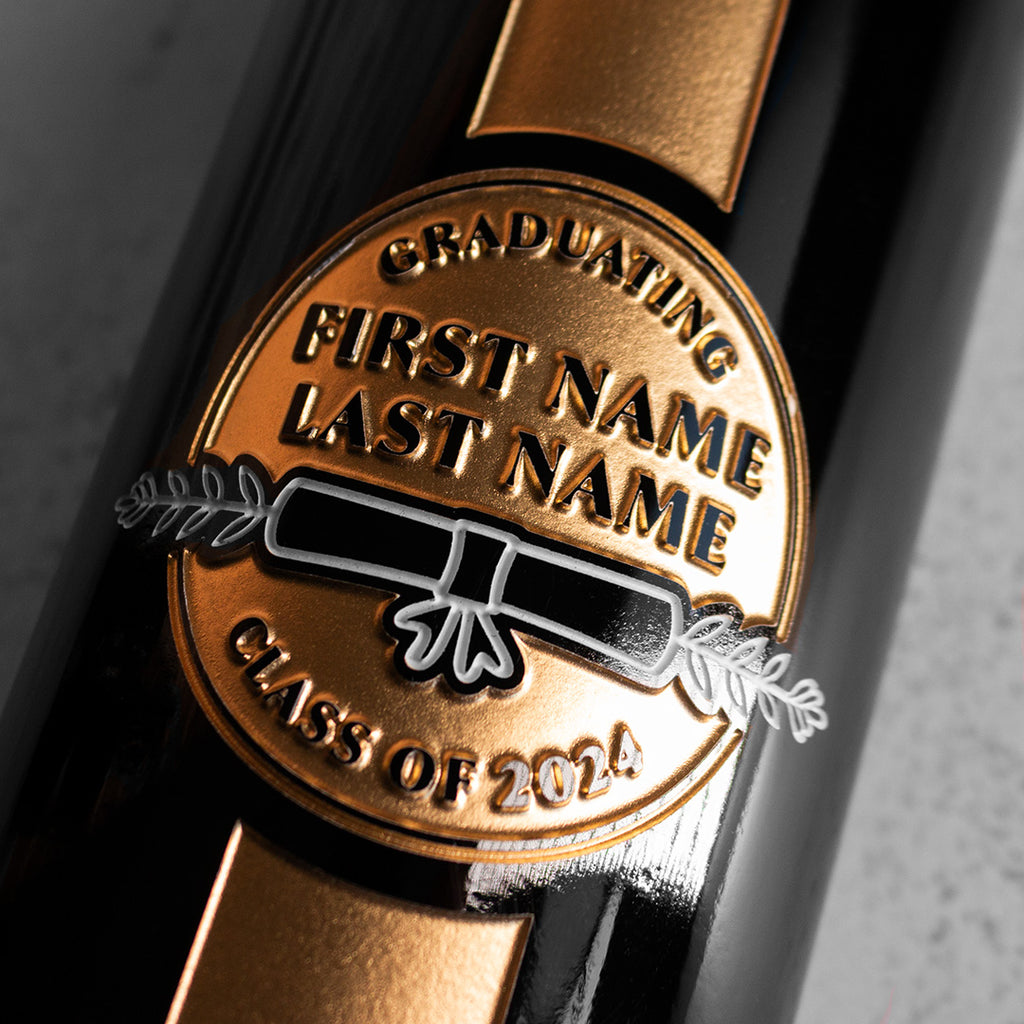 Custom Graduation Award Etched Wine