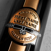 Custom Graduation Award Etched Wine