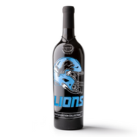 Detroit Lions Limited Edition Collection 3 Etched Wine