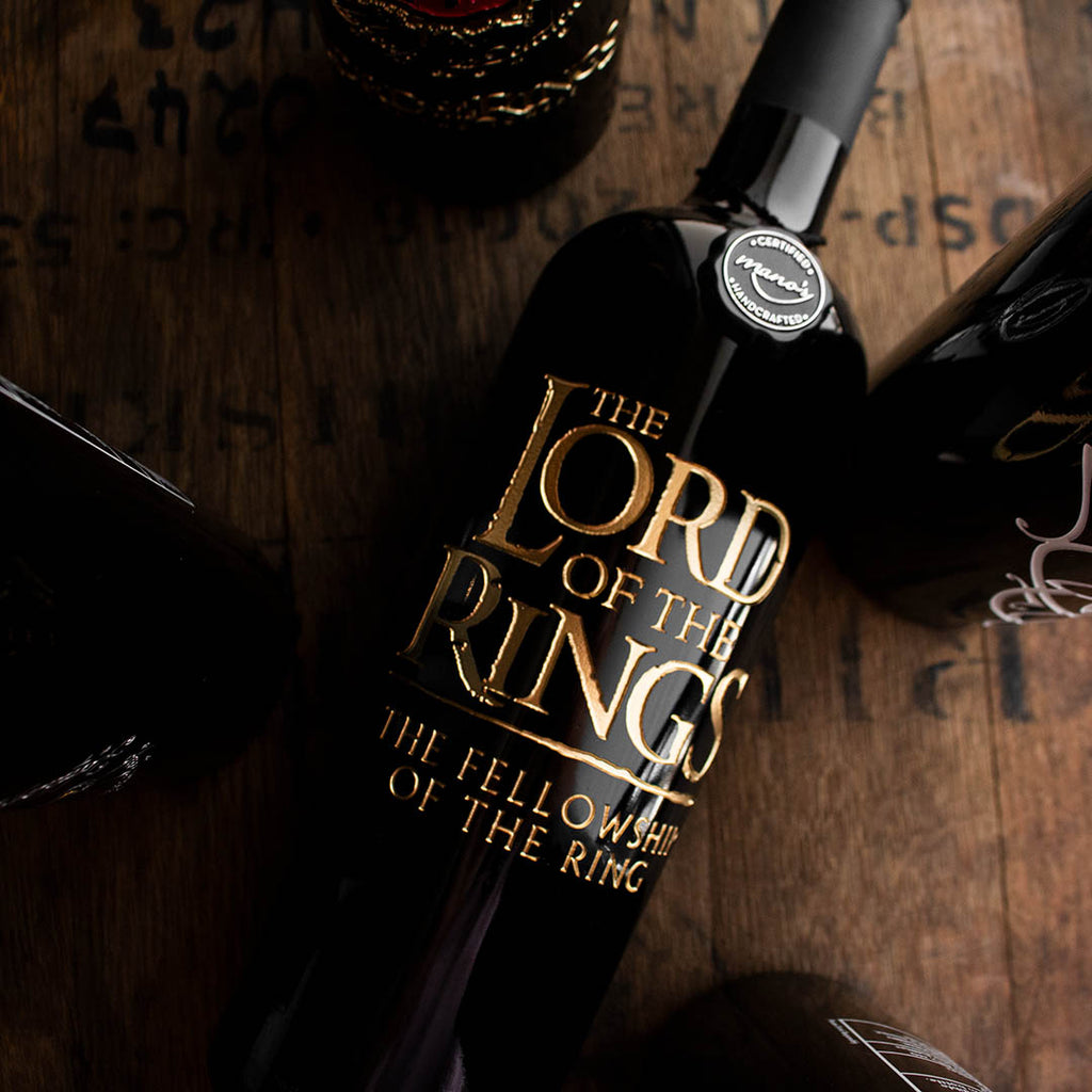 The Lord of the Rings Logo Etched Wine