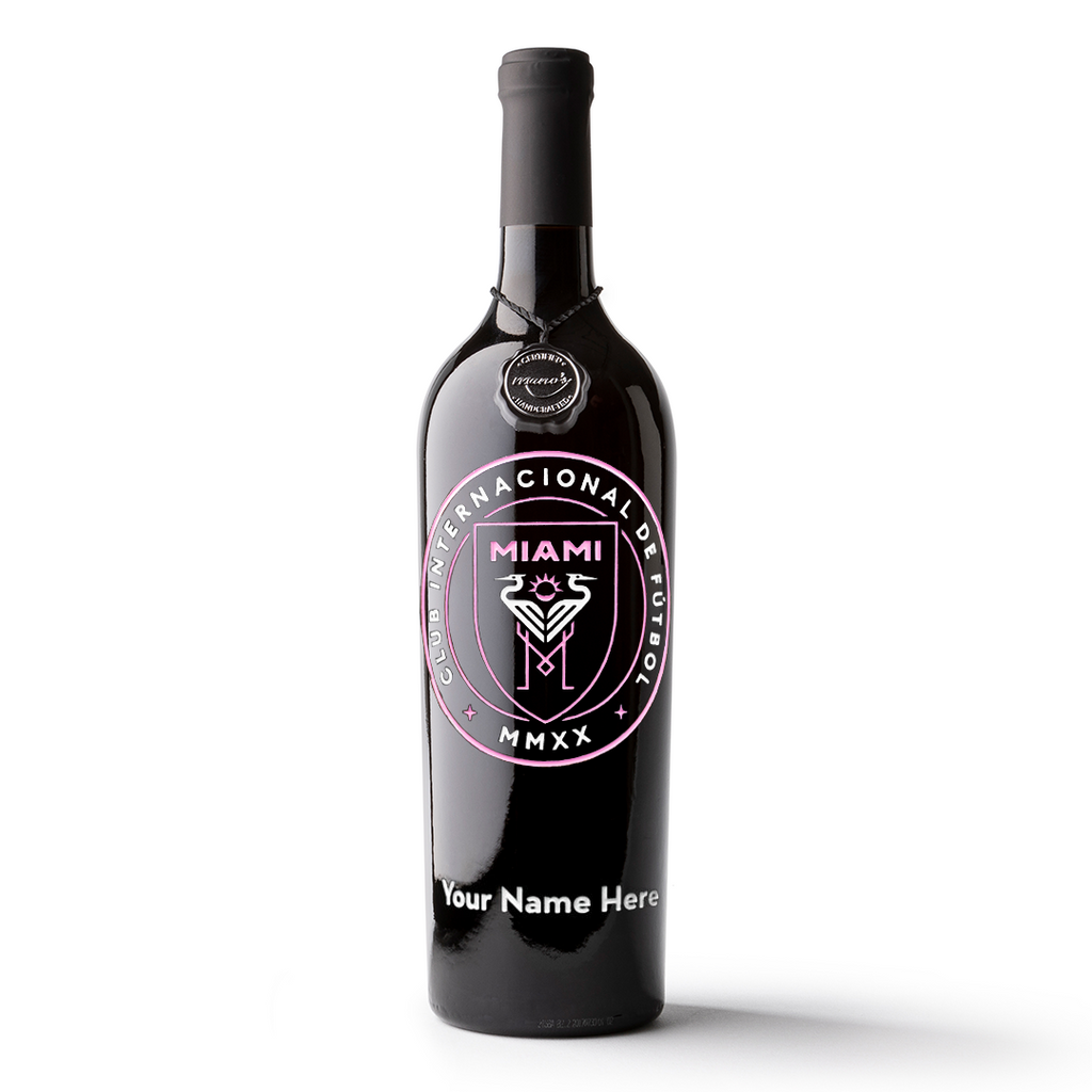 Inter Miami CF Custom Name Etched Wine