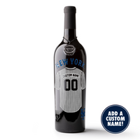New York Mets Custom Jersey Etched Wine