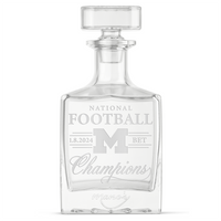 University of Michigan Football National Champions Decanter