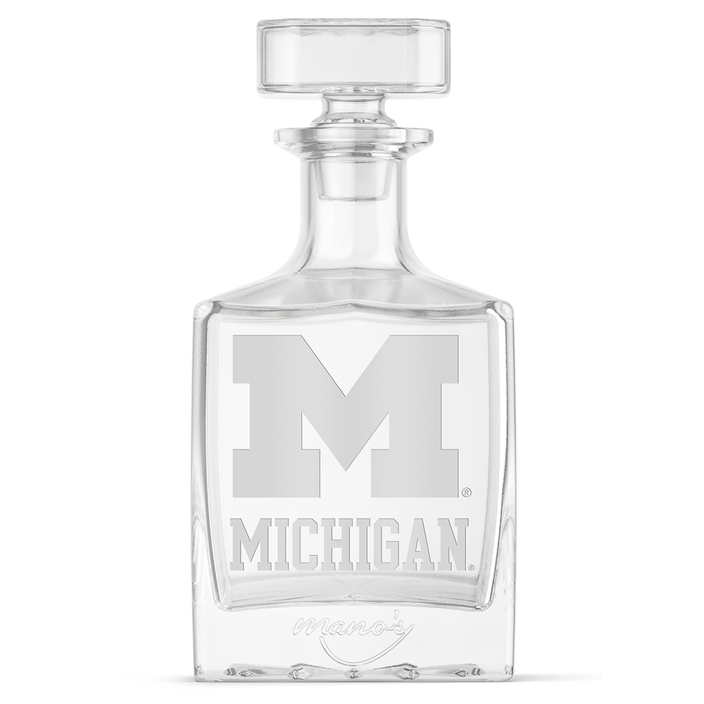 University of Michigan Logo Decanter