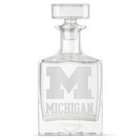 University of Michigan Logo Decanter