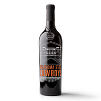 Oklahoma State University Boone Pickens Stadium Etched Wine