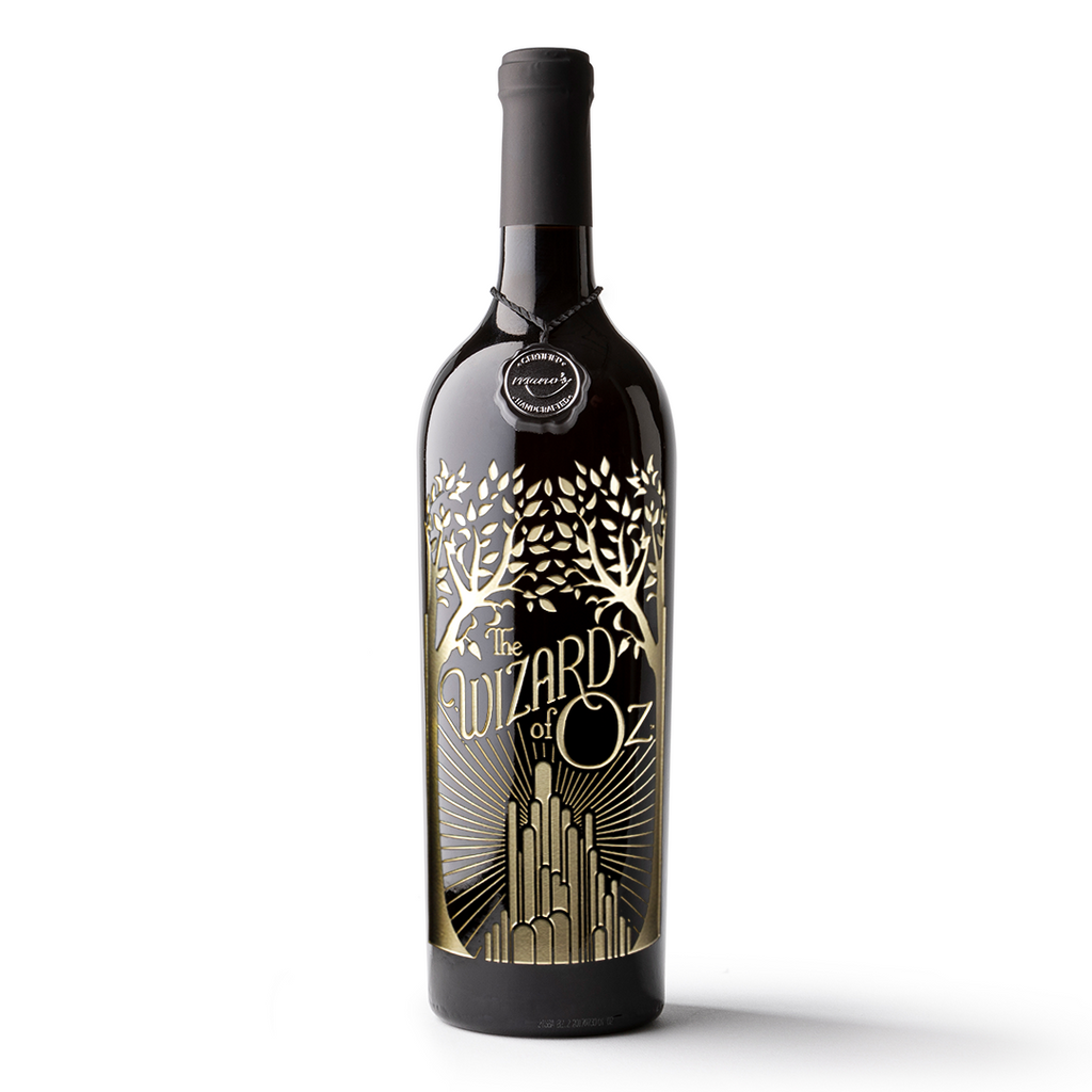 The Wizard of Oz Tree etched wine