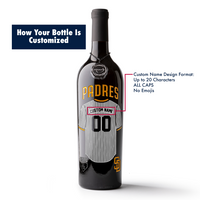 San Diego Padres Custom Jersey Etched Wine