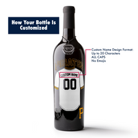Pittsburgh Pirates Custom Jersey Etched Wine