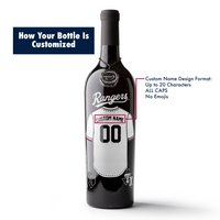 Texas Rangers Custom Jersey Etched Wine
