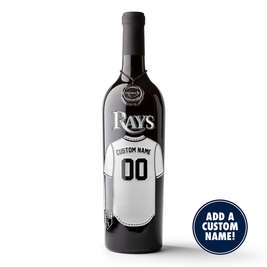 Tampa Bay Rays Custom Jersey Etched Wine