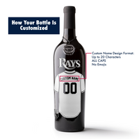 Tampa Bay Rays Custom Jersey Etched Wine