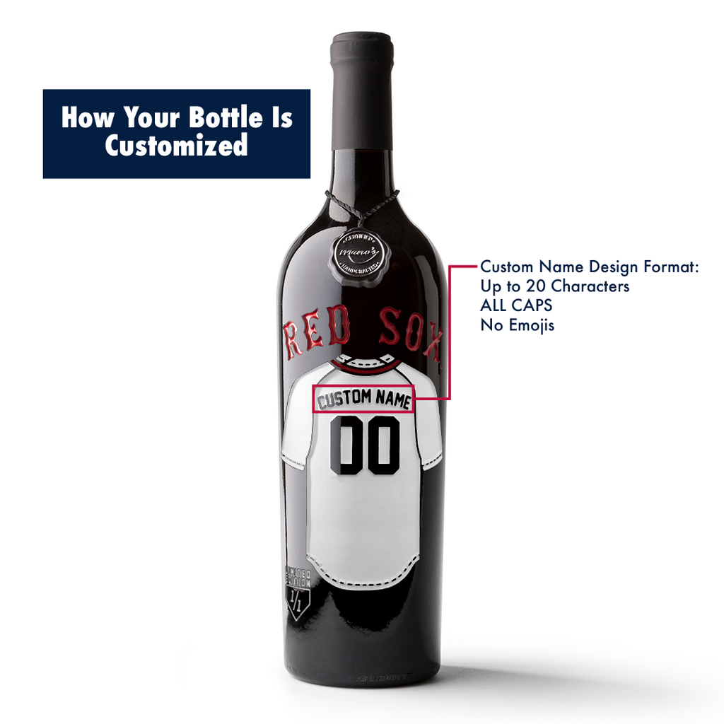 Boston Red Sox Custom Jersey Etched Wine