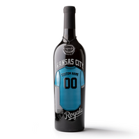 Kansas City Royals Custom Jersey Etched Wine