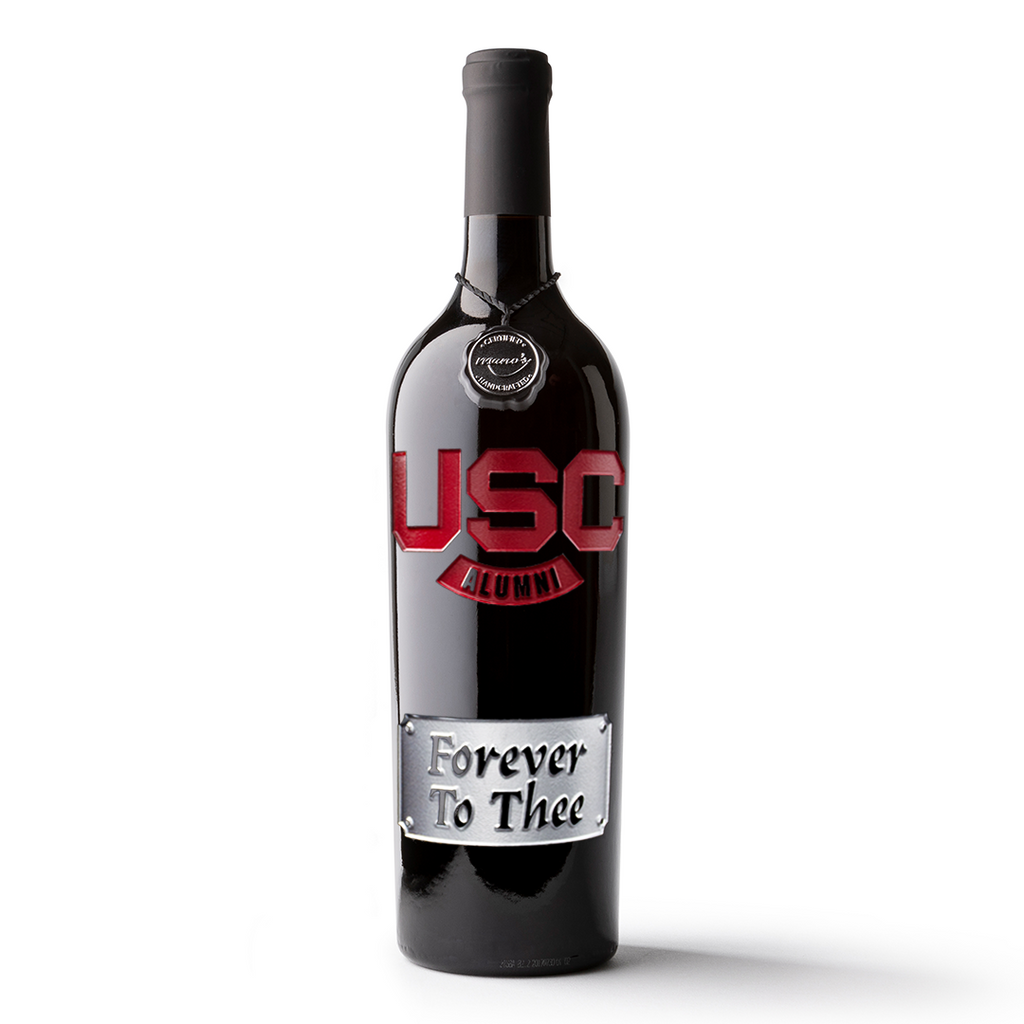 University of South Carolina Alumni Association Etched Wine