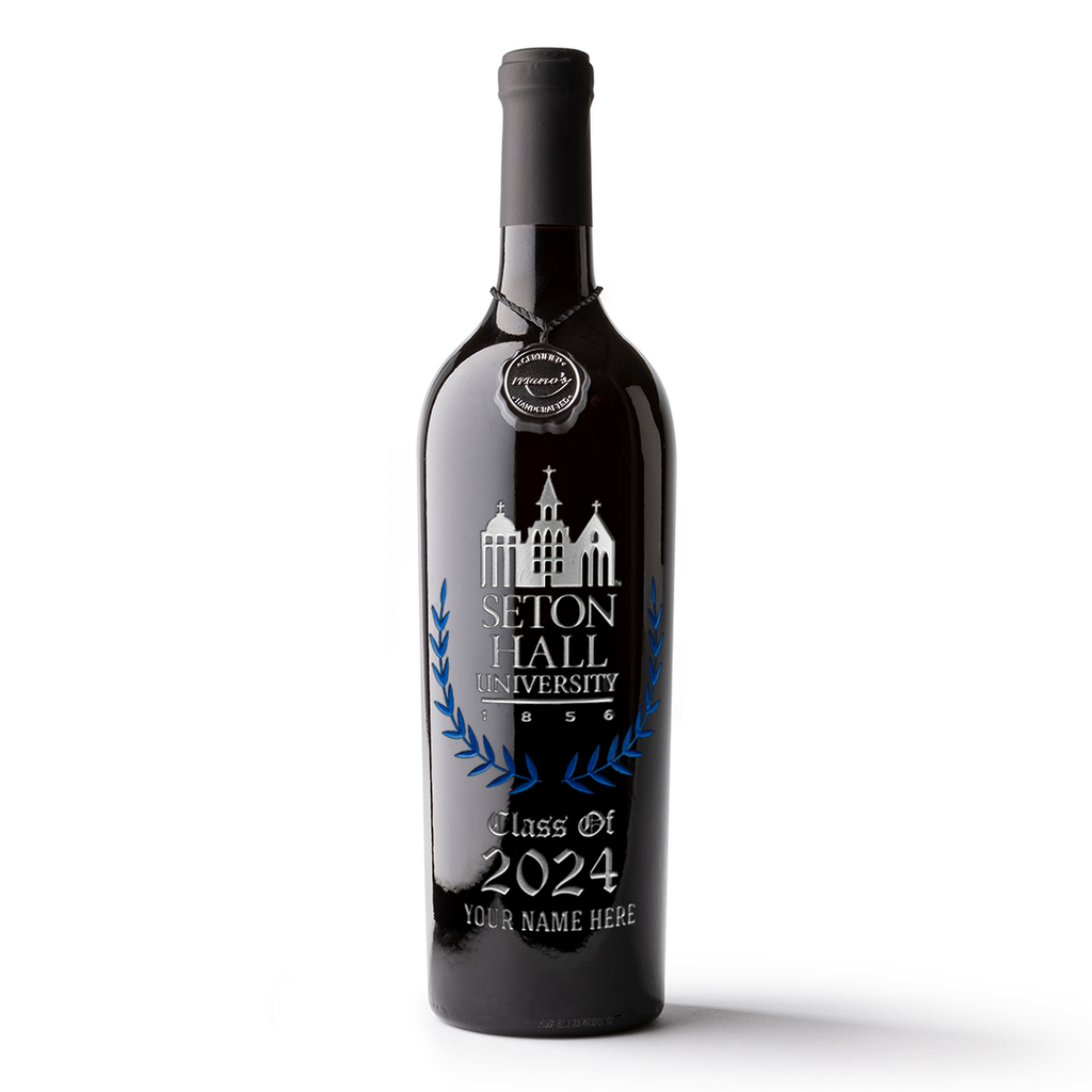 Seton Hall University Custom Alumni Etched Wine