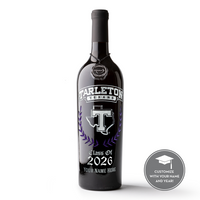 Tarleton State University Custom Alumni Etched Wine Bottle