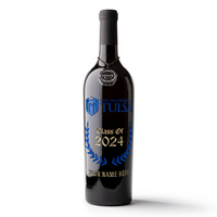 The University of Tulsa Custom Alumni Etched Wine