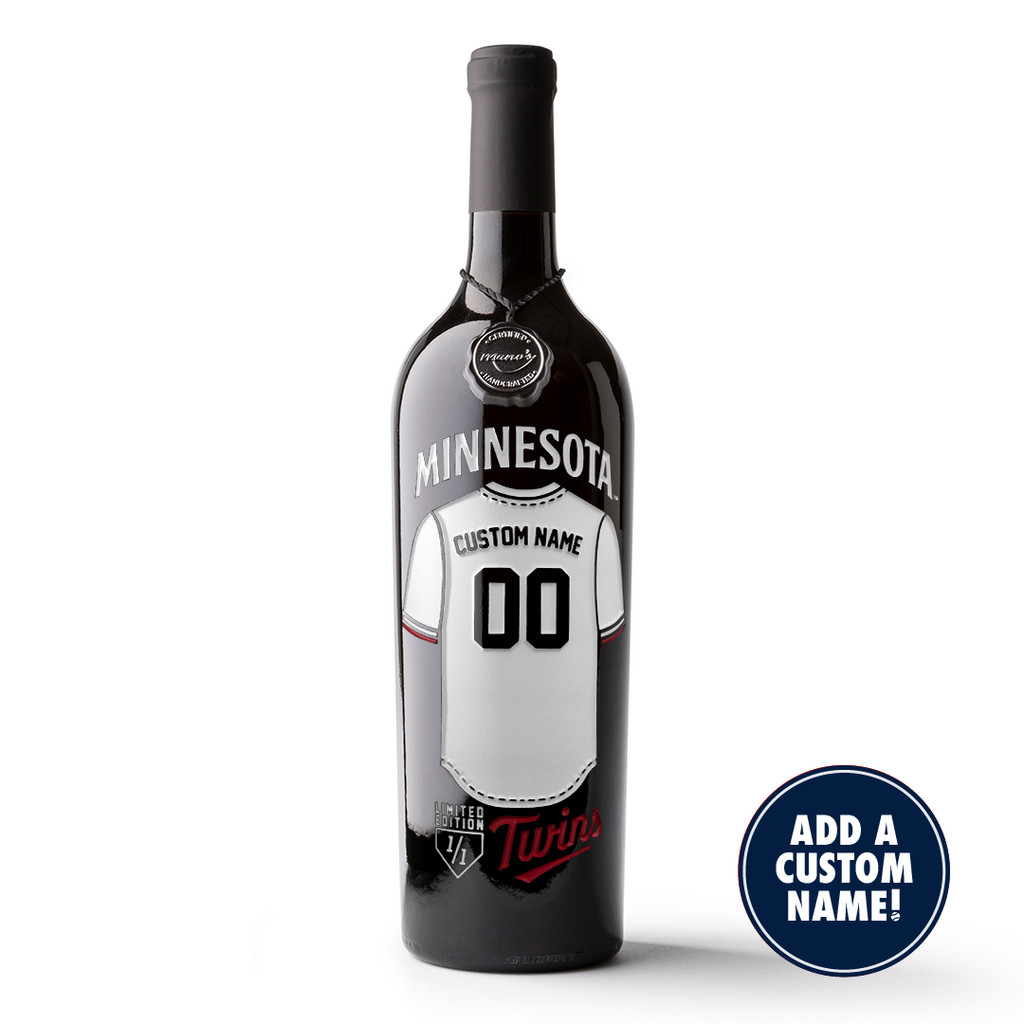 Minnesota Twins Custom Jersey Etched Wine